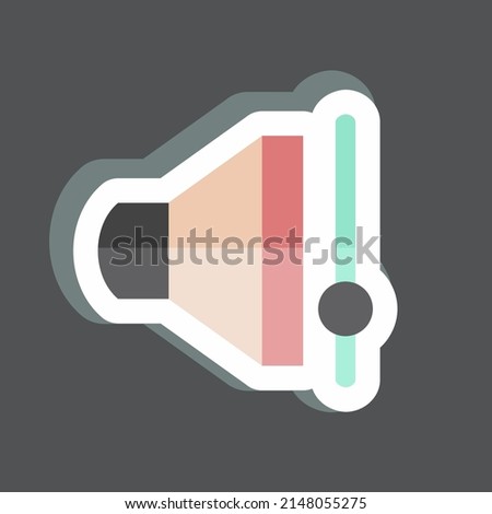 Sticker Volume Control. suitable for web interface symbol. simple design editable. design template vector. simple symbol illustration