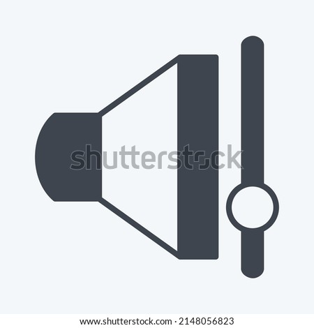 Icon Volume Control. suitable for web interface symbol. glyph style. simple design editable. design template vector. simple symbol illustration