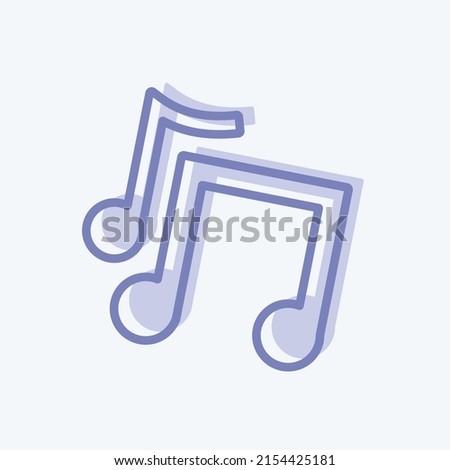 Icon Music. suitable for party symbol. two tone style. simple design editable. design template vector. simple symbol illustration