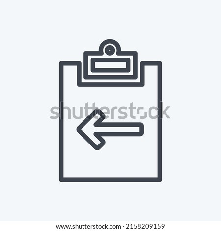 Icon Assignment Return 1. suitable for Infographics symbol. line style. simple design editable. design template vector. simple symbol illustration