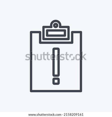 Icon Assignment Late. suitable for Infographics symbol. line style. simple design editable. design template vector. simple symbol illustration