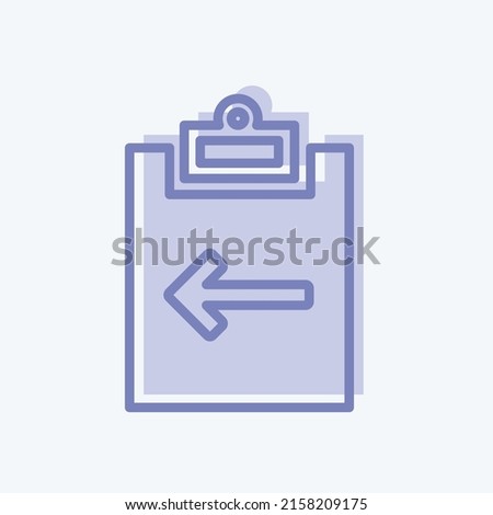 Icon Assignment Return 1. suitable for Infographics symbol. two tone style. simple design editable. design template vector. simple symbol illustration