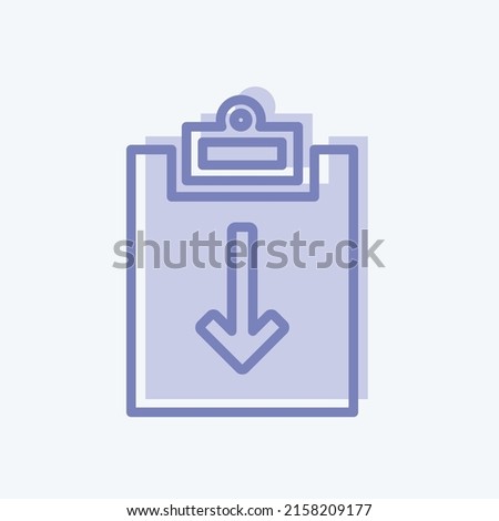 Icon Assignment Return II. suitable for Infographics symbol. two tone style. simple design editable. design template vector. simple symbol illustration