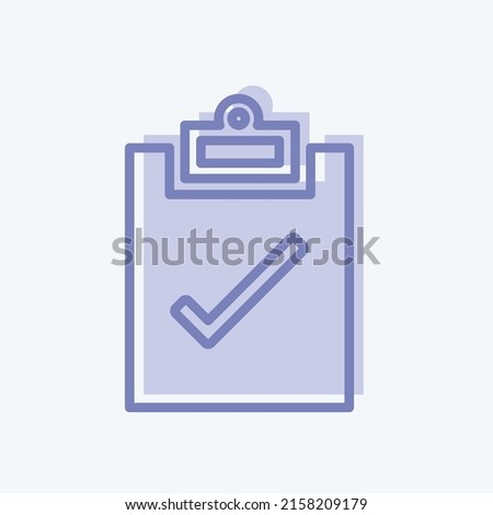 Icon Assignment Turned. suitable for Infographics symbol. two tone style. simple design editable. design template vector. simple symbol illustration