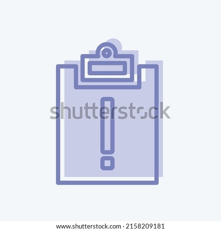 Icon Assignment Late. suitable for Infographics symbol. two tone style. simple design editable. design template vector. simple symbol illustration