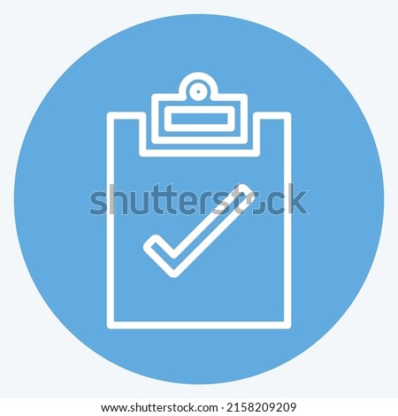 Icon Assignment Turned. suitable for Infographics symbol. blue eyes style. simple design editable. design template vector. simple symbol illustration