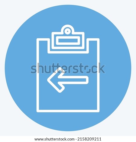 Icon Assignment Return 1. suitable for Infographics symbol. blue eyes style. simple design editable. design template vector. simple symbol illustration