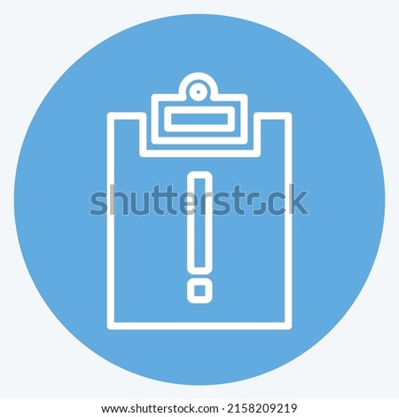 Icon Assignment Late. suitable for Infographics symbol. blue eyes style. simple design editable. design template vector. simple symbol illustration