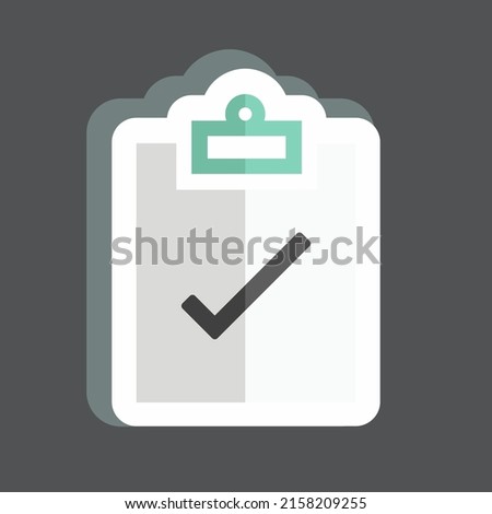 Sticker Assignment Turned. suitable for Infographics symbol. simple design editable. design template vector. simple symbol illustration