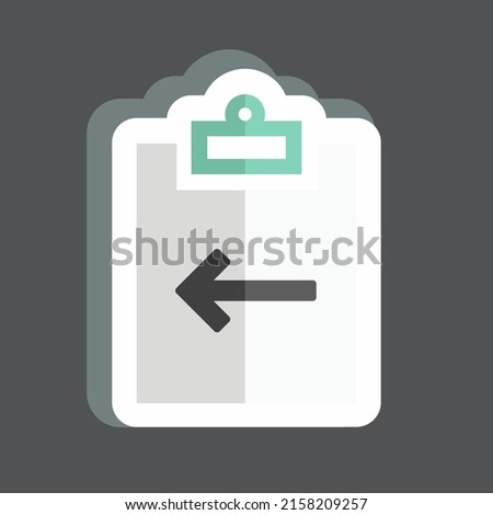 Sticker Assignment Return 1. suitable for Infographics symbol. simple design editable. design template vector. simple symbol illustration