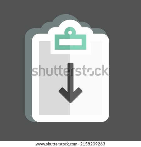 Sticker Assignment Return II. suitable for Infographics symbol. simple design editable. design template vector. simple symbol illustration