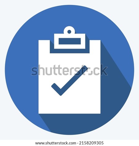 Icon Assignment Turned. suitable for Infographics symbol. long shadow style. simple design editable. design template vector. simple symbol illustration