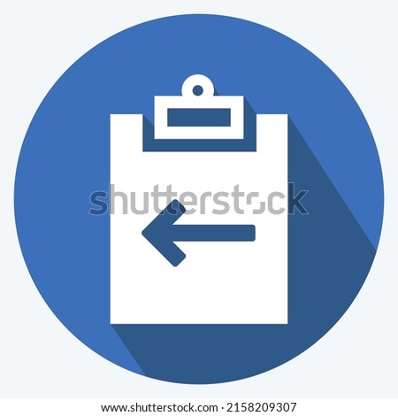 Icon Assignment Return 1. suitable for Infographics symbol. long shadow style. simple design editable. design template vector. simple symbol illustration