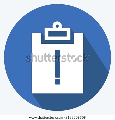 Icon Assignment Late. suitable for Infographics symbol. long shadow style. simple design editable. design template vector. simple symbol illustration