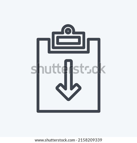 Icon Assignment Return II. suitable for Infographics symbol. line style. simple design editable. design template vector. simple symbol illustration