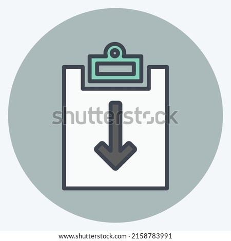 Icon Assignment Return II. suitable for Infographics symbol. color mate style. simple design editable. design template vector. simple symbol illustration