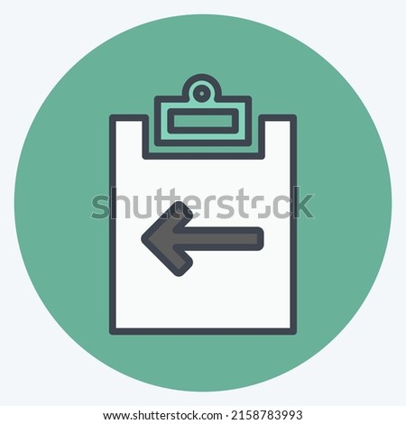 Icon Assignment Return 1. suitable for Infographics symbol. color mate style. simple design editable. design template vector. simple symbol illustration