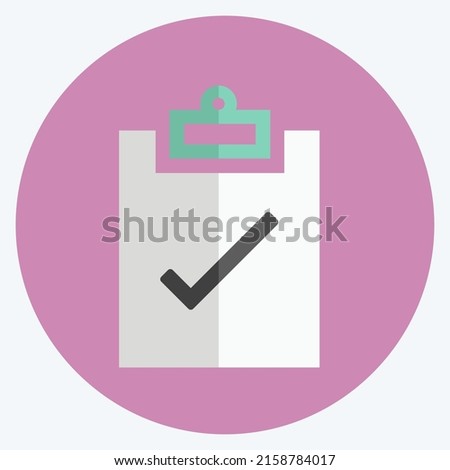 Icon Assignment Turned. suitable for Infographics symbol. flat style. simple design editable. design template vector. simple symbol illustration