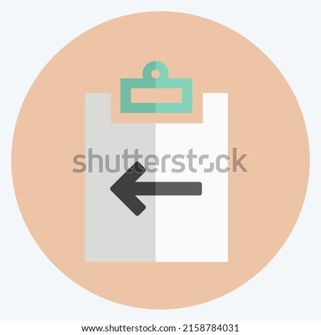 Icon Assignment Return 1. suitable for Infographics symbol. flat style. simple design editable. design template vector. simple symbol illustration