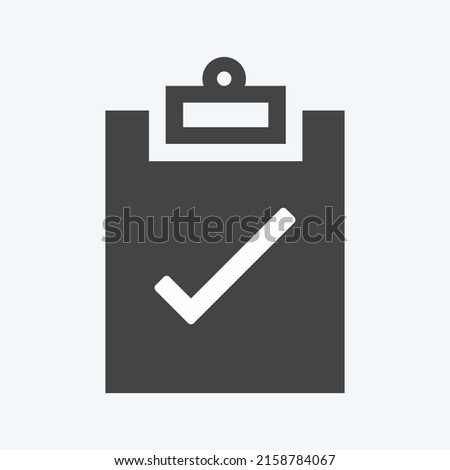Icon Assignment Turned. suitable for Infographics symbol. glyph style. simple design editable. design template vector. simple symbol illustration