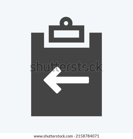 Icon Assignment Return 1. suitable for Infographics symbol. glyph style. simple design editable. design template vector. simple symbol illustration