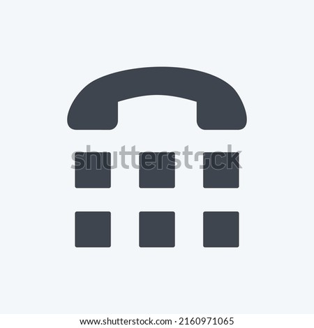 Icon Teletype. suitable for Mobile Apps symbol. glyph style. simple design editable. design template vector. simple symbol illustration