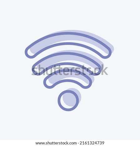 Icon Wifi. suitable for Mobile Apps symbol. two tone style. simple design editable. design template vector. simple symbol illustration