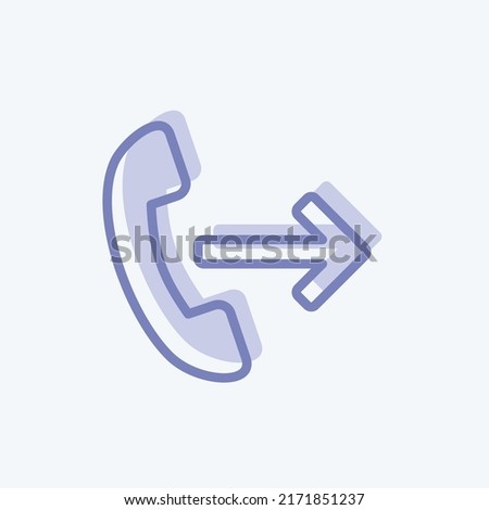 Icon Call forwarding. suitable for Mobile Apps symbol. two tone style. simple design editable. design template vector. simple symbol illustration