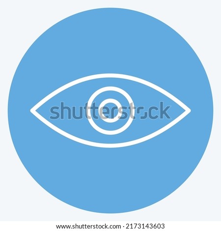 Icon Remove Red Eye. suitable for Photo Editing symbol. blue eyes style. simple design editable. design template vector. simple symbol illustration