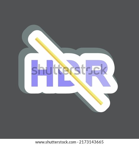 Sticker HDR Off. suitable for Photo Editing symbol. simple design editable. design template vector. simple symbol illustration