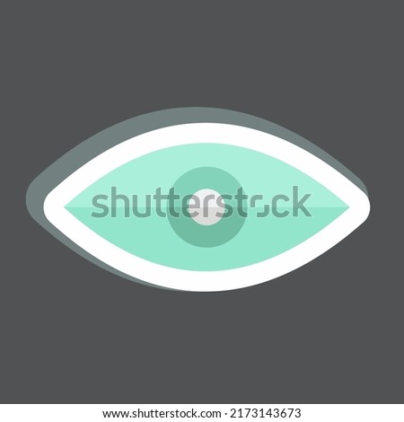 Sticker Remove Red Eye. suitable for Photo Editing symbol. simple design editable. design template vector. simple symbol illustration