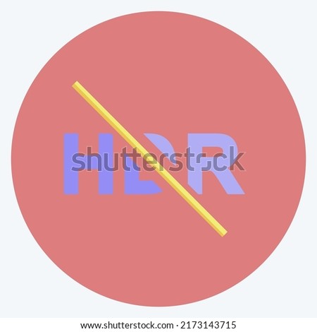 Icon HDR Off. suitable for Photo Editing symbol. flat style. simple design editable. design template vector. simple symbol illustration