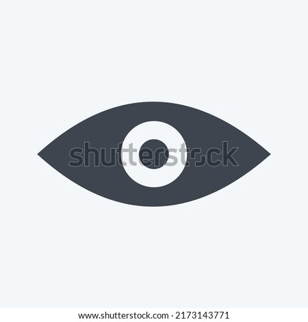 Icon Remove Red Eye. suitable for Photo Editing symbol. glyph style. simple design editable. design template vector. simple symbol illustration