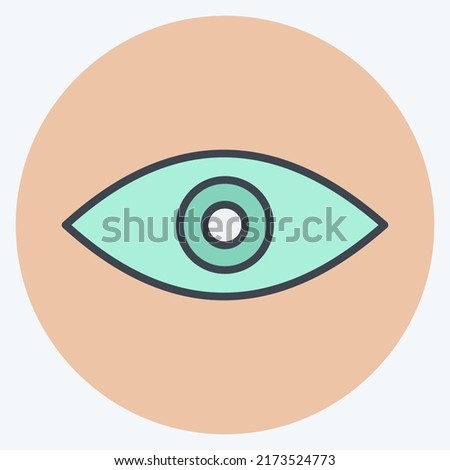Icon Remove Red Eye. suitable for Photo Editing symbol. color mate style. simple design editable. design template vector. simple symbol illustration
