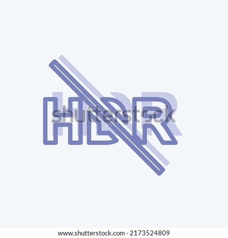 Icon HDR Off. suitable for Photo Editing symbol. two tone style. simple design editable. design template vector. simple symbol illustration