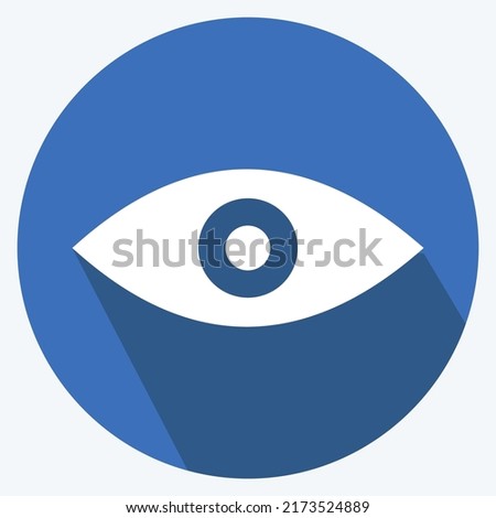 Icon Remove Red Eye. suitable for Photo Editing symbol. long shadow style. simple design editable. design template vector. simple symbol illustration