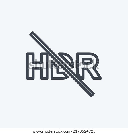 Icon HDR Off. suitable for Photo Editing symbol. line style. simple design editable. design template vector. simple symbol illustration