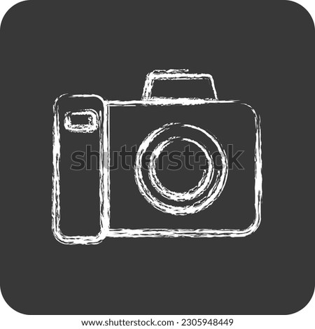 Icon Photography. suitable for education symbol. chalk Style. simple design editable. design template vector