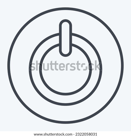 Icon Power Button. related to Air Conditioning symbol. line style. simple design editable. simple illustration