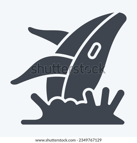 Icon Whale. related to Alaska symbol. glyph style. simple design editable. simple illustration