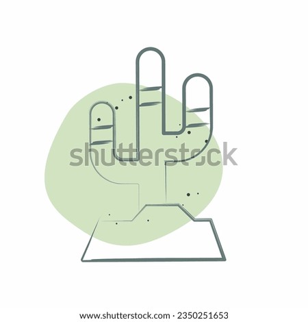 Icon Cactus. related to American Indigenous symbol. Color Spot Style. simple design editable. simple illustration