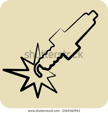 Icon Spark Plug. related to Car ,Automotive symbol. hand drawn style. simple design editable. simple illustration