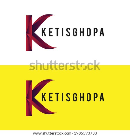 K letter  logo design vector file  Stok fotoğraf © 