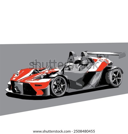 silhouette black white and orange exotics car vector. this image suitable for automotive, future, race, community, event and logo.