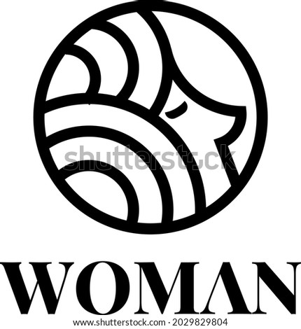 minimalistic woman logo. feminist logo lineart minimalist starbuck