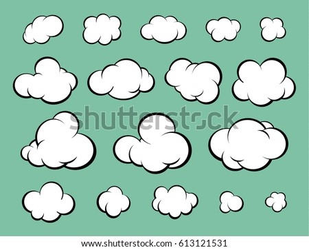 A set of clouds for comics vector illustration