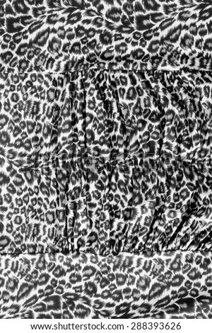 Tiger textile pieces of clothing black and white