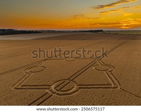 Similar – Image, Stock Photo Sunset of the extra class at the lake