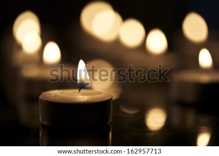 Similar – Image, Stock Photo candles Funeral service