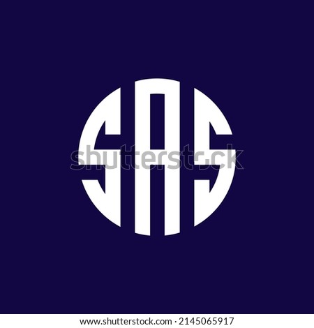 Initial letter SAS diamond monogram cool modern logo
